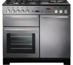 Rangemaster Platinum 100DFFSS/C Dual Fuel Range Cooker - Stainless Steel & Chrome